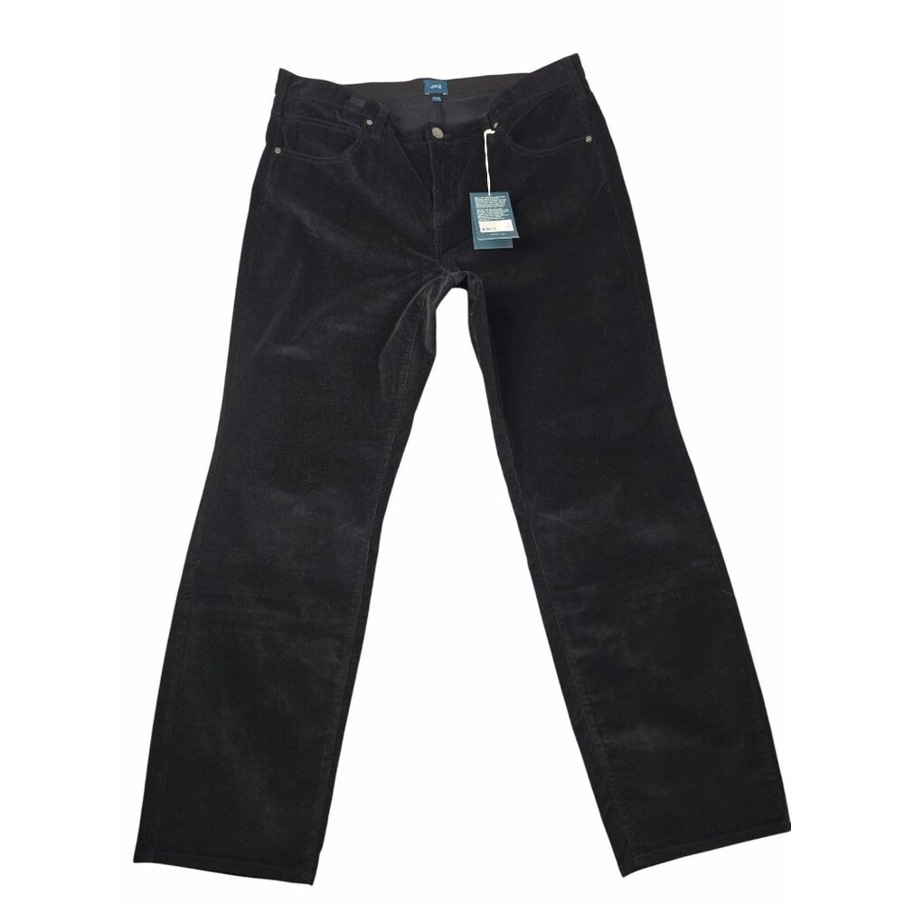 New Jag Women's Black Corduroy Mid Rise Straight-leg Pants Size 22W